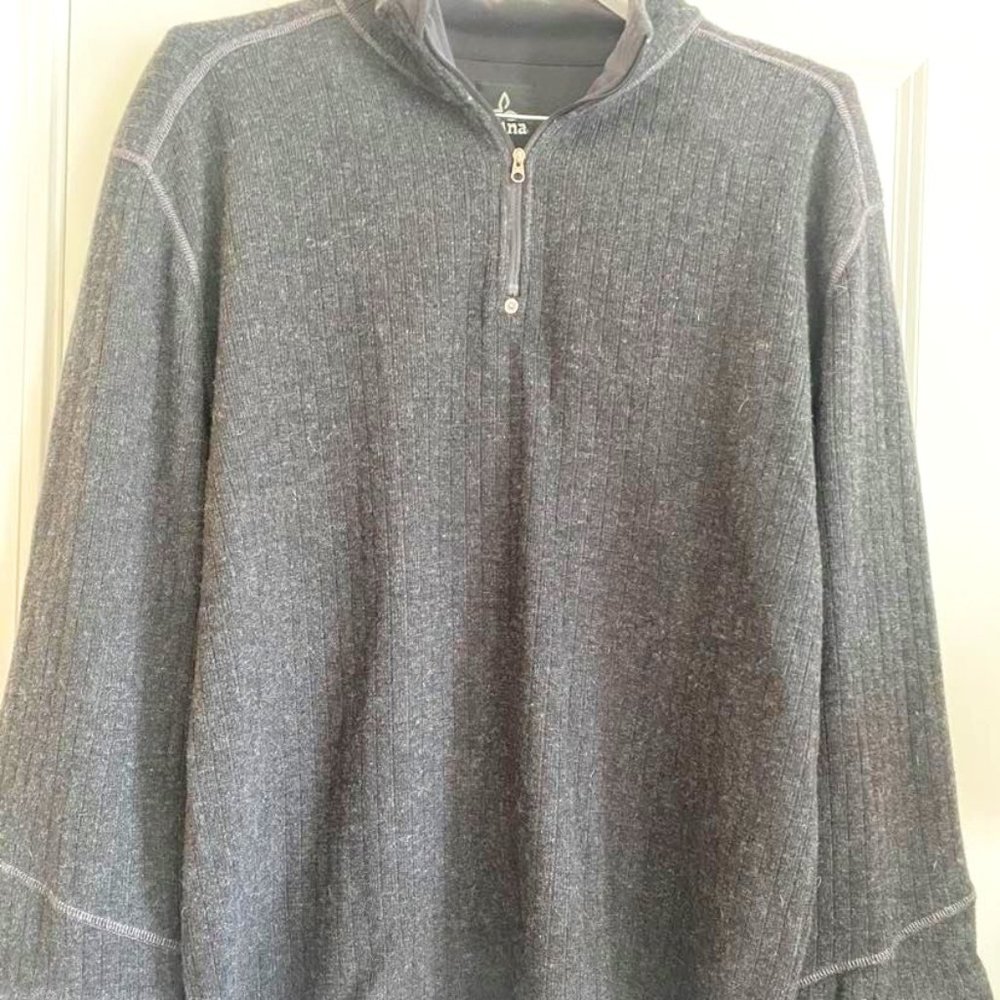 Prana long sleeves gray pullover size XL